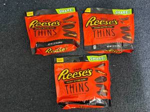 lot 181 image: 3 Bags Of ReeseS Cark Chocolate Thins