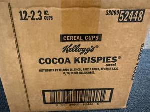 lot 203 image: 12 Cocoa Krispies Cereal Cups