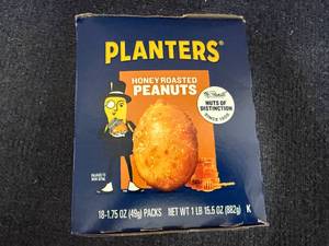 lot 236 image: 18Ct Pack Of Planters Honey Roasted Peanuts