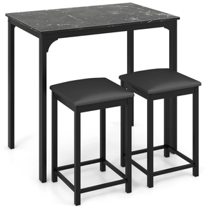 lot 38 image: Giantex Dining Table Set for 2, Kitchen Table Set with Counter Height Dining Table