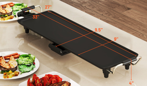 lot 118 image: Costway 27 Inch Large Electric Griddle Nonstick BBQ Grill with Adjustable Temperature