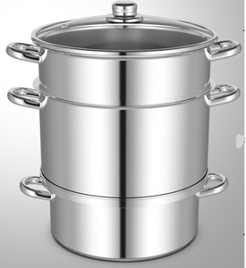 lot 124 image: Giantex 11 Quart Juice Steamer Fruit Vegetables Juicer Steamers wTempered Glass Lid, Hose, Clamp, Loop Handles Stainless Steel Steam Juicer Multipots Kitchen Cookware for Making Juice, Jelly, Pasta 12D x 12W x 14H