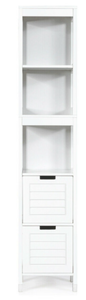 lot 126 image: Costway 5-Tier Multifunctional Bathroom Floor Cabine Storage with 2 Drawers 12 x 12 x 57 (L x W xH)