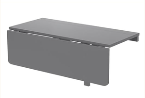 lot 134 image: Giantex Wall Mounted Folding Table, 31.5 x 23.5 Wood Murphy Desk Drop-Leaf Table, Space Saving Foldable Floating Desk, Wall Desk Fold Down for Small Spaces, Study, Bedroom, Bathroom (Gray)