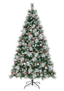 lot 136 image: Costway 7 Feet Pre-Lit Artificial Christmas Tree with 400 Lights and 1116 Branches
