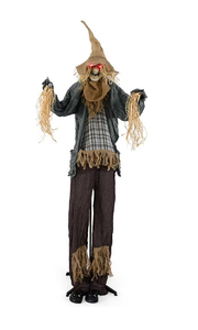 lot 147 image: Boyel Living 7ft Halloween Prop Sound Activated Animated Scarecrow with Glowing Eyes for Indoor and Outdoor Decoration USED