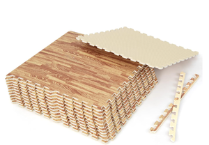 lot 204 image: Tangkula 12 Tiles Foam Flooring Mats with Border, 48 SQ FT EVA Interlocking Exercise Foam Mats for Exercise Equipment, Elastic Puzzle Play Mats, 38 Thick Non-Slip Workout Floor Mats for Home Gym (Minor Transit Damage)