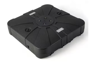 lot 206 image: Kadehome 300 lb. Cantilever Offset Umbrella Base Base in Black with Wheels