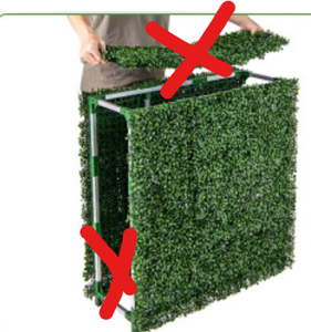 lot 211 image: Faux Greenery Room Divider Decorative Privacy Screen Fence Hedge Wall (Missing Parts or Pieces)