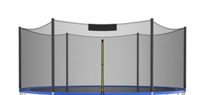 lot 229 image: Costway 15 ft. Black Trampoline Safety Net Replacement Protection Enclosure Net