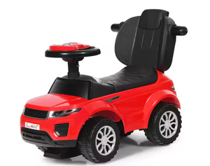 lot 252 image: Costway 3 in 1 Ride on Push Car Toddler Stroller Sliding Car Red