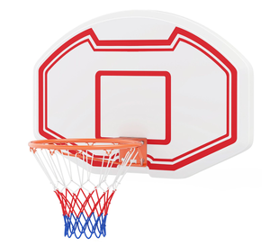 lot 255 image: Costway Large Wall Mounted Basketball Hoop Indoor Outdoor Basketball Games Backboard Dimensions 91 cm x 61 cm (L x W)