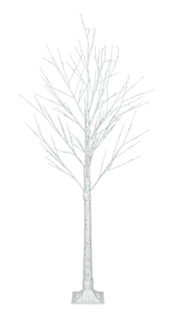 lot 308 image: Canddidliike 4 Feet Birch Tree, 48 LED Lights, Warm White, for Home, Festival, Party, and Christmas Decoration - White
