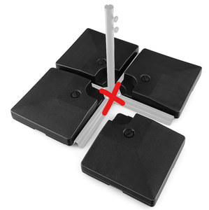 lot 309 image: Costway Black Patio Umbrella Base (Maybe Missing Hardware)