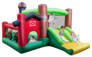 lot 315 image: BOUNTECH Inflatable Bounce House with Dual Slides, Bouncy House with Ball Pit for Kids Indoor Outdoor Backyard Party Fun, Farm Themed Toddler Jumper Bouncy Castle Boys Girl Birthday Gifts