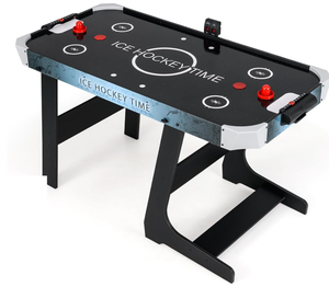 lot 316 image: KOTEK Foldable Air Hockey Table, 56 Inch Air Table Hockey Game with Powerful 12V Motor, Digital Led Scoreboard for Kids & Adults, Hockey Game Table for Home, Game Room, Office