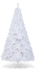 lot 372 image: Costway 7Ft Artificial PVC Christmas Tree Stand Indoor Outdoor White