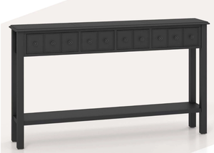 lot 407 image: Costway 60 Console Table Retro Entryway Sofa Table with 4 Drawers & Open Shelf Hallway (Minor Transit Damage)