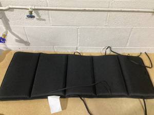 lot 379 image: LOT OF 2 Miscellaneous Black Indoor Outdoor Back Cushions
