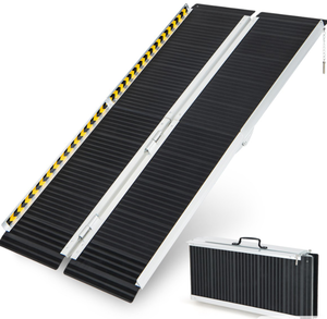 lot 65 image: Costway Portable Aluminium Wheelchair Ramp with Transition Plate 5ft (Slightly Used)