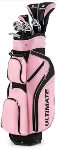lot 77 image: GYMAX Womens Club Set, 9 Clubs (1W3W4W6I7I8I9IPWPT), Right Handed Golf Club Set, Includes Head Cover, Caddy Bag, For Beginners, Lightweight, Present
