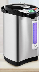 lot 168 image: COSTWAY Instant Electric Hot Water Boiler and Warmer, 5-Liter LCD Water Pot with 5 Stage Temperature Settings, Safety Lock to Prevent Spillage, Stainless Steel Hot Water Dispenser 9L x 12W x 16H