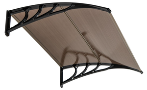 lot 271 image: Toolsempire Window Awning Door Canopy, 48 x 40 Door Awnings Exterior with UPF50 Sun Rain Snow Protection & Hallow Polycarbonate Sheet, Outdoor Front Door Entrance Canopy (Coffee)