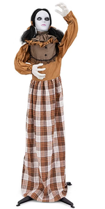 lot 274 image: Boyel Living Spooky Jump-Scare Halloween Animatronic Haunted Woman with Red Eyes and Sound Activation