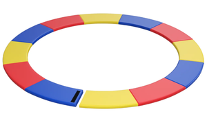 lot 294 image: Costway 8 Feet Trampoline Pad Replacement Safety Pad with Fixing Straps (Multicolor), Multicolor