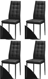lot 420 image: Giantex 4-Pieces, 4 Fabric Dining Chairs with Padded Seat, High Backrest
