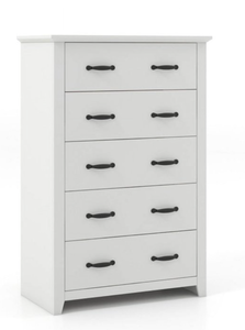 lot 441 image: Spiritual Realm Tall Storage Dresser with 5 Pull-out Drawers for Bedroom Living Room