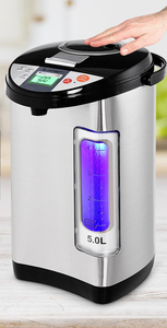lot 450 image: COSTWAY Instant Electric Hot Water Boiler and Warmer, 5-Liter LCD Water Pot with 5 Stage Temperature Settings, Safety Lock to Prevent Spillage, Stainless Steel Hot Water Dispenser