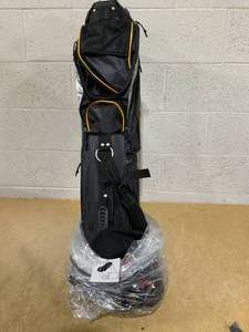 lot 474 image: Costway Golf Stand Bag Portable Lightweight Golf Carry Club Bag w 8-way Divider