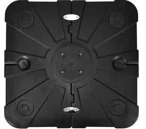 lot 13 image: Tangkula Cantilever Offset Patio Umbrella Base Weight Stand with Wheels, 260lbs Wet Sand Filled Weight, Square Heavy Duty Outdoor Umbrella Base Plate wCrossbar, Umbrella Stand Base 33 x 33 x 8 inches