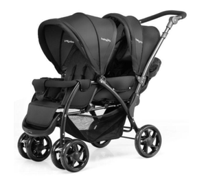 lot 22 image: Costway BB5638BK Foldable Lightweight Front Back Seats Double Baby Stroller, Black