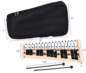 lot 87 image: Costway 27 Note Glockenspiel Xylophone with 2 Rubber Mallets
