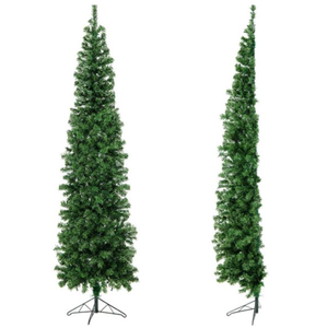 lot 469 image: Costway 7-ft Pre-lit Green Artificial Half Christmas Tree with 450 Branch Tips and 150 Warm White LED Lights