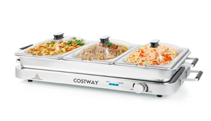 lot 390 image: 2 in 1 Electric Warming Tray with Temperature Control