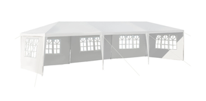 lot 395 image: 10 x 30 Feet Canopy Tent with 5 Removable Sidewalls for Party Wedding
