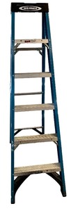 lot 11 image: Werner 6 ft Fiberglass Step Ladder, 250 lb Capacity