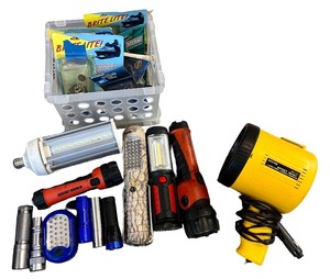 lot 30 image: Collection of Flashlights, Spotlights, and Automotive Bulbs
