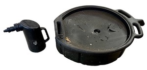 lot 42 image: Plastic Drain Pan and Spout Adapter for Oil Changes