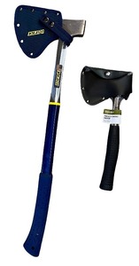 lot 48 image: Estwing Axe and Fiberglass Handle Hatchet Set with Sheaths