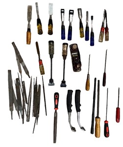lot 62 image: Hand Tools Including Chisels, Files, Screwdrivers and More