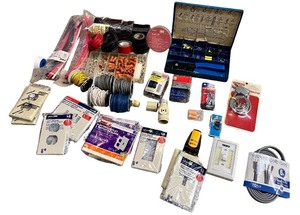 lot 79 image: Large Lot of Electrical Supplies Wire, Wall Plates, Outlets, Connectors, Tools