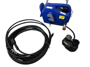 lot 105 image: AR Blue Clean 118 Electric Pressure Washer with Hose and 300 PSI Compressor