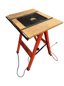 lot 106 image: Saw Table with Mounted Circular Saw on Folding Stand