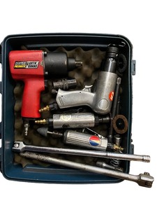 lot 111 image: Collection of Pneumatic Tools with Case and Accessories