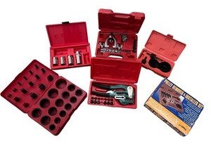 lot 115 image: Automotive Tool Set with Pulley Remover Installer and Mechanics Tools in Carry Cases