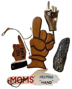 lot 133 image: Collection of Decorative Hand-Shaped Wall Plaques and Figurines